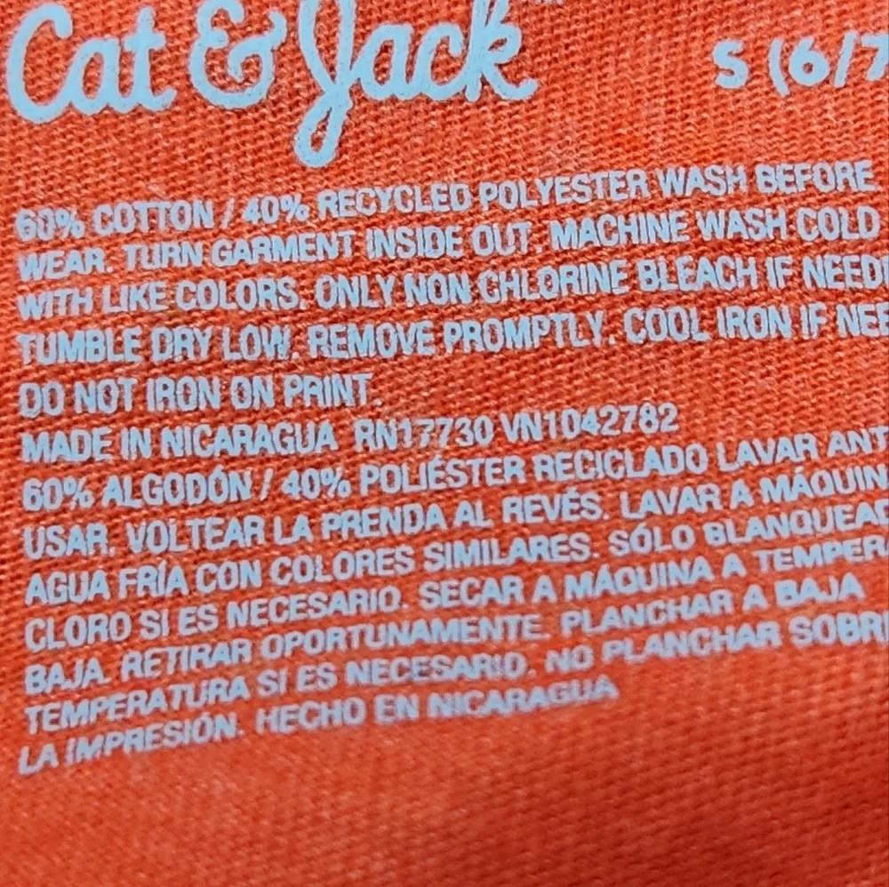 Boys Long Sleeve Glow In The Dark Halloween Graphic T-Shirt Cat & Jack Orange S